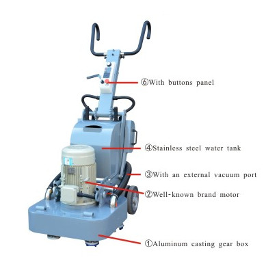 Aluminum Die Cast Concrete Floor Polisher / Grinder 7.5KW 750MM 220V